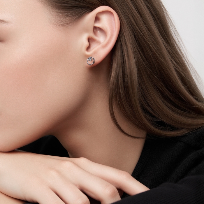 18K White Gold Earring | Chow Sang Sang Jewellery | YuYu | 95724E - 3