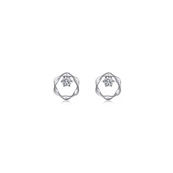 18K White Gold Diamond Earrings