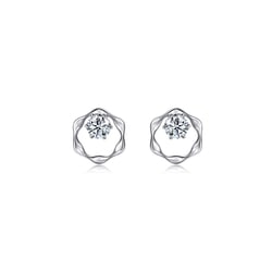 18K White Gold Diamond Earrings