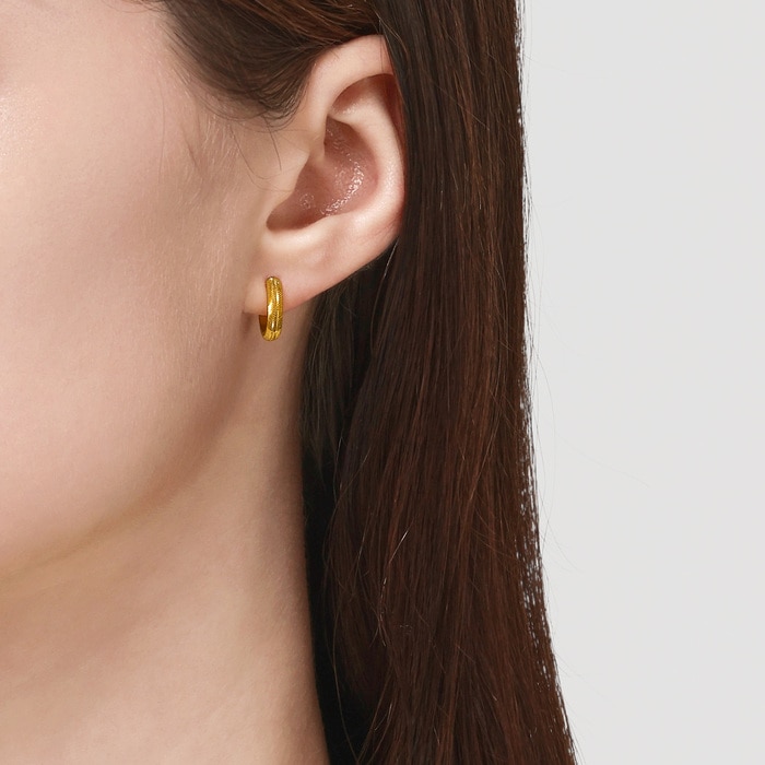 999黃金 耳環 | 周生生珠寶 | Essence「永」 | 95729E - 2