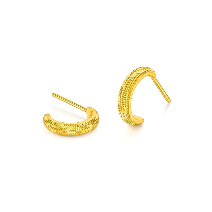 999黃金 耳環 | 周生生珠寶 | Essence「永」 | 95729E - 5