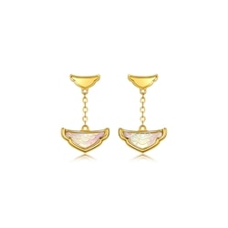 'Taffy' 999 Gold Mother of Pearl Earrings