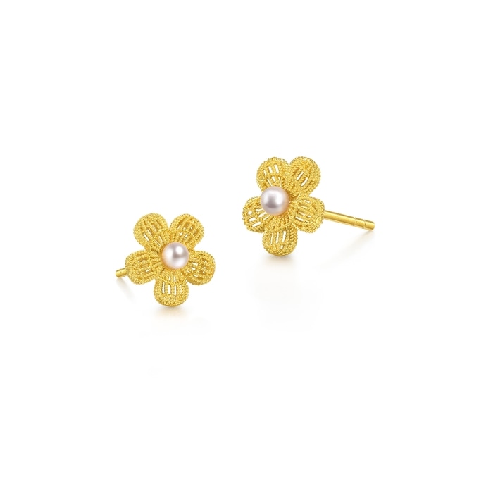 Solid Gold Earring | Chow Sang Sang Jewellery | 95734E - 4