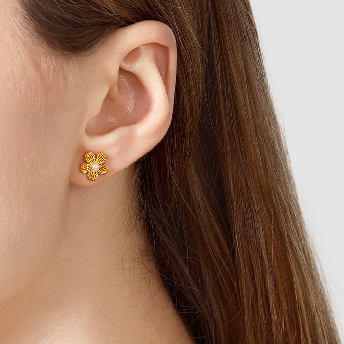 Solid Gold Earring | Chow Sang Sang Jewellery | 95734E - 2
