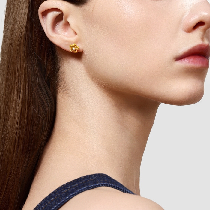 Solid Gold Earring | Chow Sang Sang Jewellery | 95734E - 3