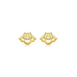 'Taffy' 999 Gold Diamond Earrings