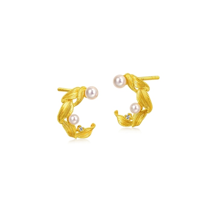 Solid Gold Earring | Chow Sang Sang Jewellery | 95793E - 4