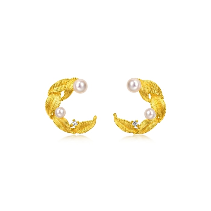 Solid Gold Earring | Chow Sang Sang Jewellery | 95793E - 1