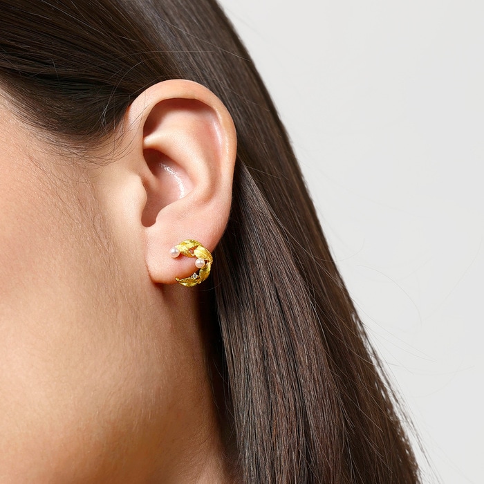 Solid Gold Earring | Chow Sang Sang Jewellery | 95793E - 2