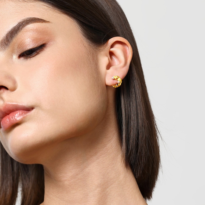 Solid Gold Earring | Chow Sang Sang Jewellery | 95793E - 3