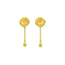 'Floral' 999.9 Gold Earrings