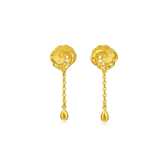 Solid Gold Earring | Chow Sang Sang Jewellery | Chinese Wedding Collection | 95839E - 1