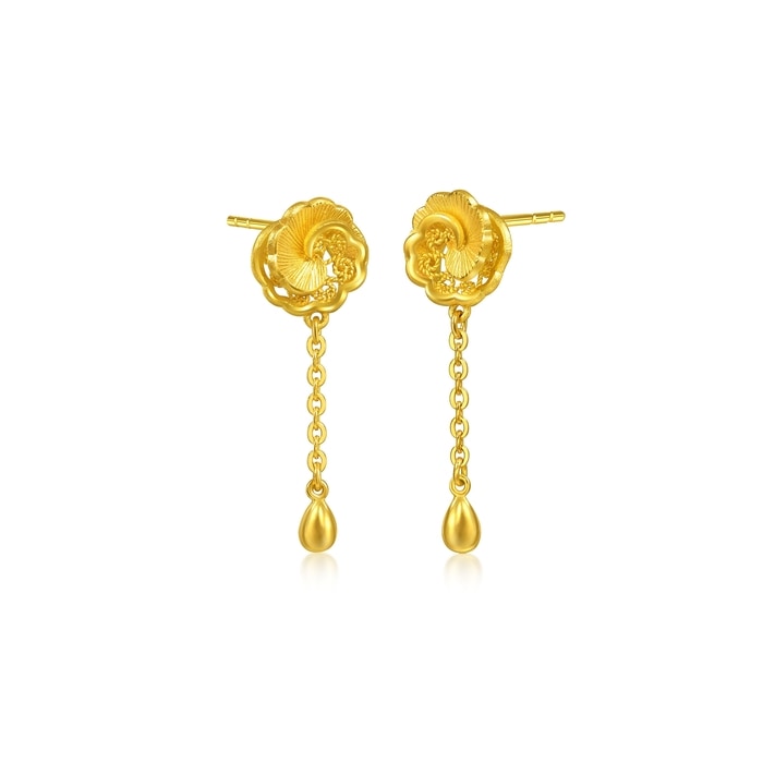 Solid Gold Earring | Chow Sang Sang Jewellery | Chinese Wedding Collection | 95839E - 4