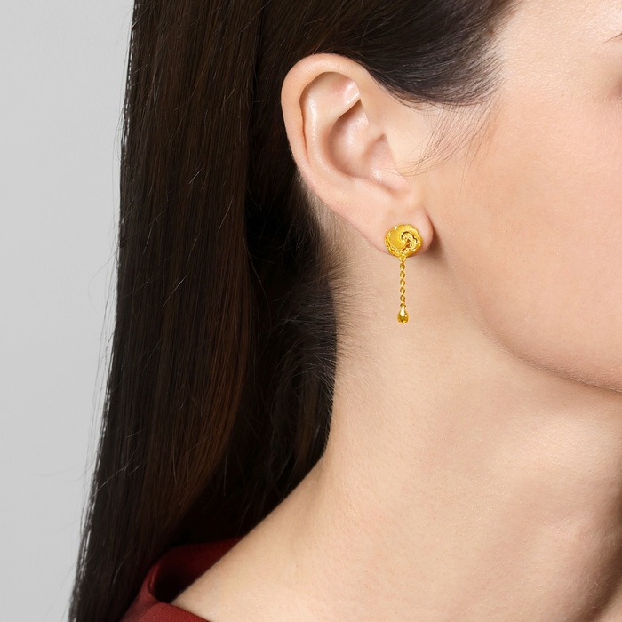 Solid Gold Earring | Chow Sang Sang Jewellery | Chinese Wedding Collection | 95839E - 3