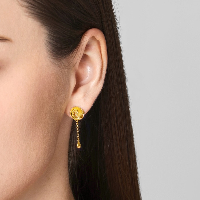 Solid Gold Earring | Chow Sang Sang Jewellery | Chinese Wedding Collection | 95839E - 2