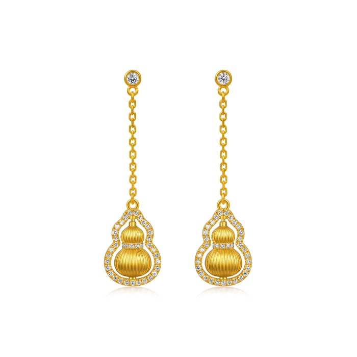 Solid Gold Earring | Chow Sang Sang Jewellery | Cultural Blessings | 95841E - 1