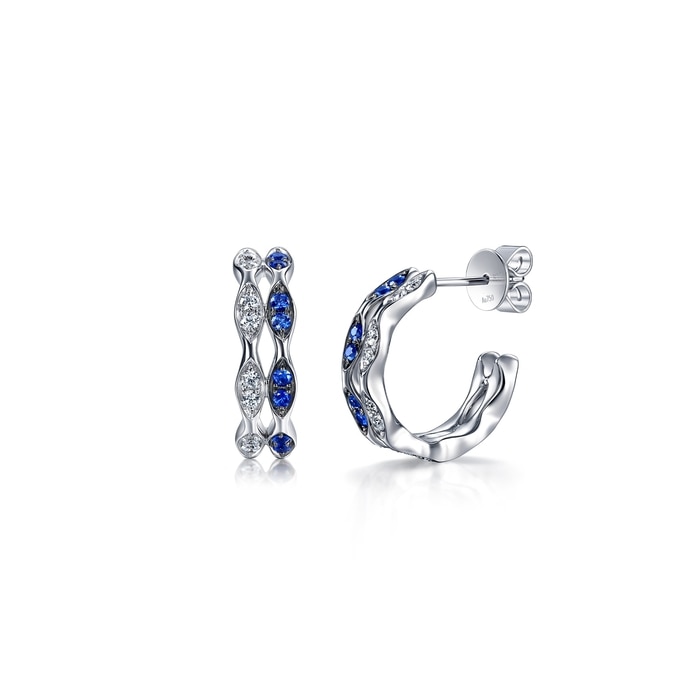 18K白色及黑色黄金 耳環 | 周生生珠寶 | YuYu | 95866E - 1