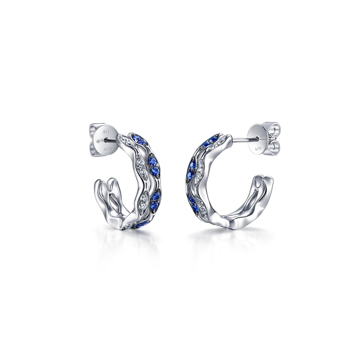 18K白色及黑色黄金 耳環 | 周生生珠寶 | YuYu | 95866E - 2