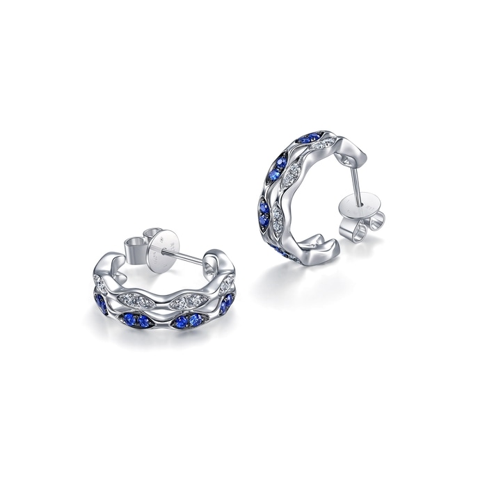 18K白色及黑色黄金 耳環 | 周生生珠寶 | YuYu | 95866E - 3