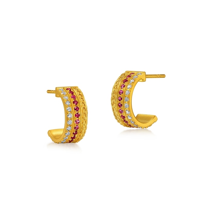 Solid Gold Earring | Chow Sang Sang Jewellery | Cultural Blessings | 95947E - 4