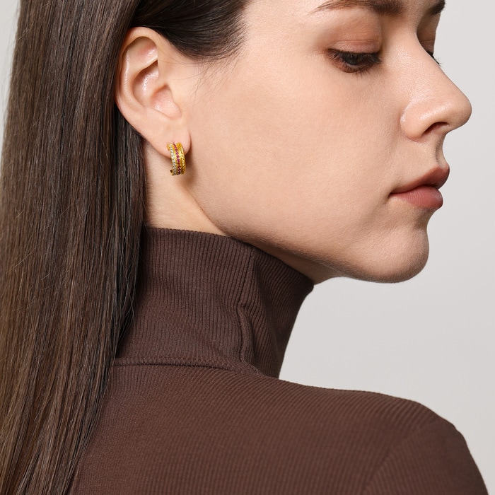 Solid Gold Earring | Chow Sang Sang Jewellery | Cultural Blessings | 95947E - 3