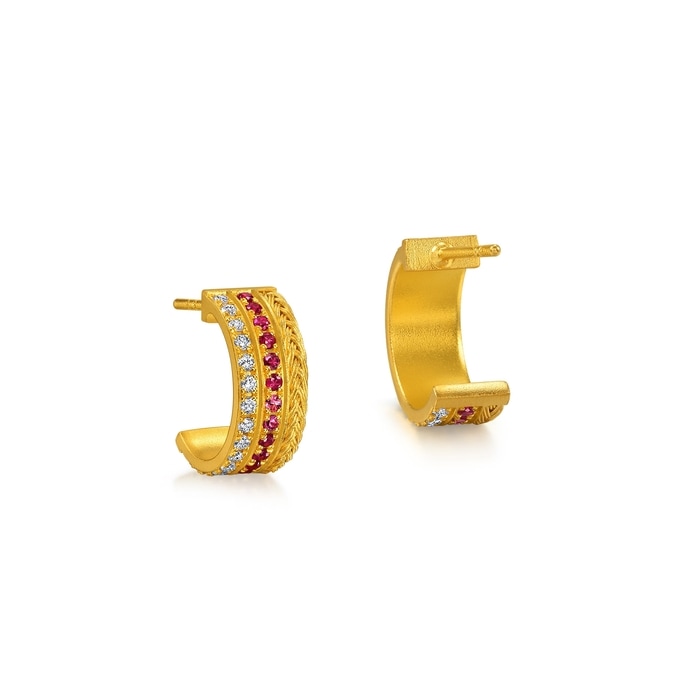 Solid Gold Earring | Chow Sang Sang Jewellery | Cultural Blessings | 95947E - 5