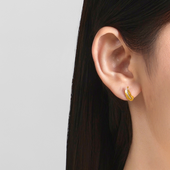Solid Gold Earring | Chow Sang Sang Jewellery | Love Decode | 95956E - 2