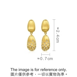 999 Gold Diamond Earrings