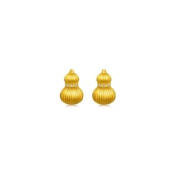 'The Oriental' 999.9 Gold Diamond Gourd Earrings
