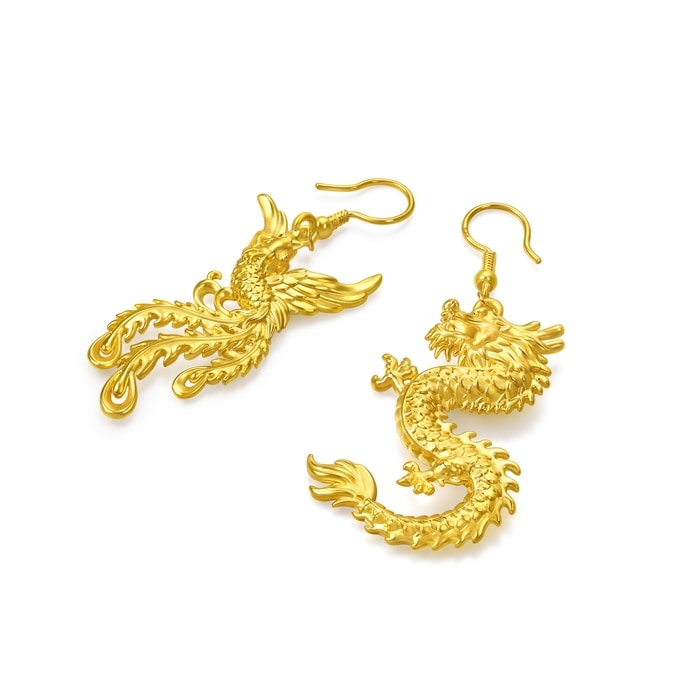 Solid Gold Earring | Chow Sang Sang Jewellery | Chinese Wedding Collection | 96032E - 5