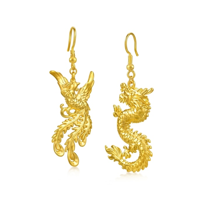 Solid Gold Earring | Chow Sang Sang Jewellery | Chinese Wedding Collection | 96032E - 4