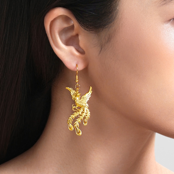 Solid Gold Earring | Chow Sang Sang Jewellery | Chinese Wedding Collection | 96032E - 2