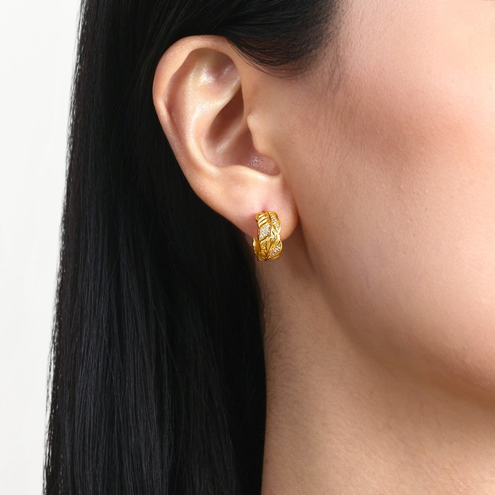 Solid Gold Earring | Chow Sang Sang Jewellery | Love Decode | 96064E - 2