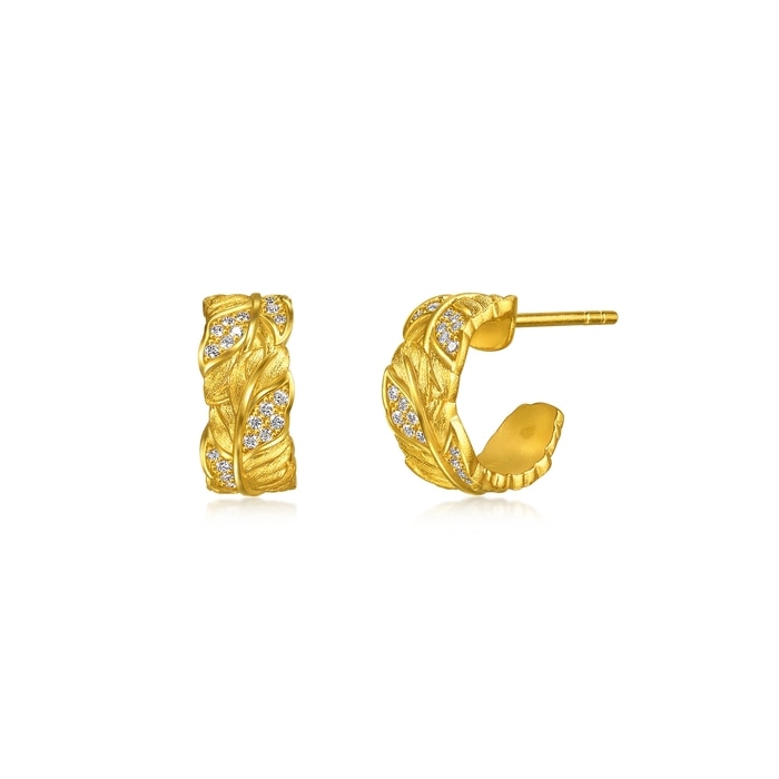 Solid Gold Earring | Chow Sang Sang Jewellery | Love Decode | 96064E - 1