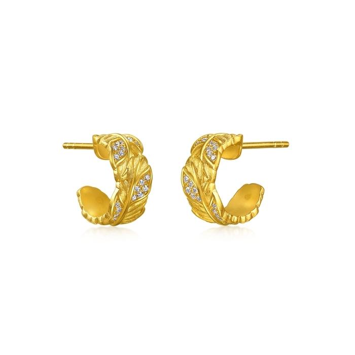 Solid Gold Earring | Chow Sang Sang Jewellery | Love Decode | 96064E - 4