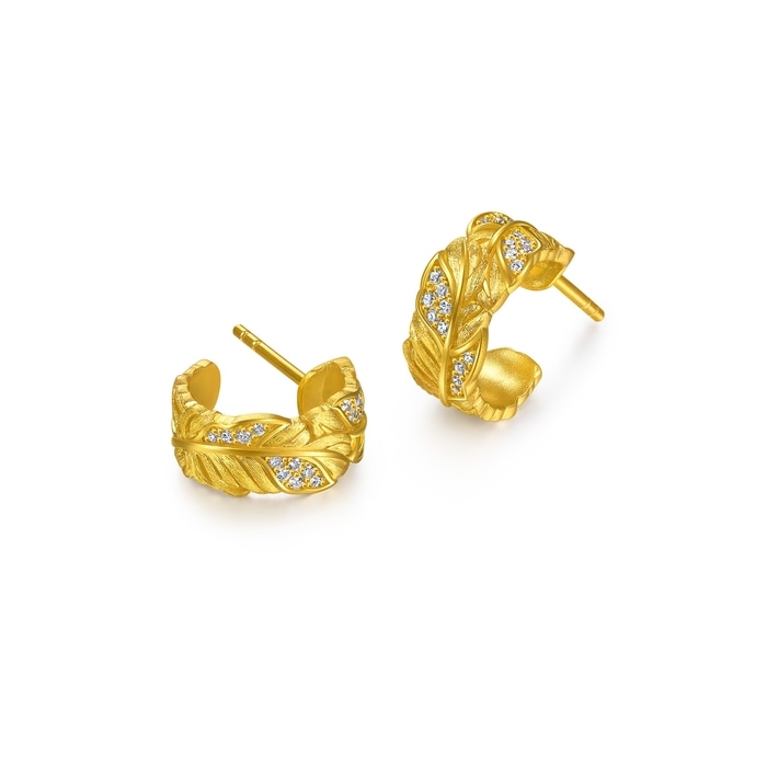 Solid Gold Earring | Chow Sang Sang Jewellery | Love Decode | 96064E - 5