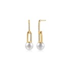 Cosmos' 18K Yellow Gold Freshwater Pearl Earrings