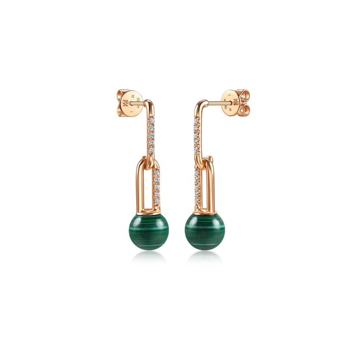 18K玫瑰金 耳環 | 周生生珠寶 | 96105E - 4