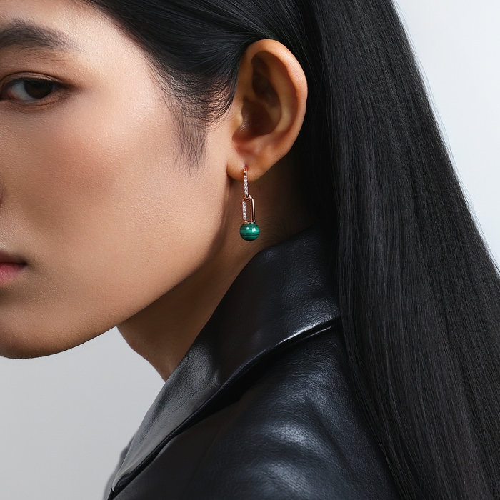 18K玫瑰金 耳環 | 周生生珠寶 | 96105E - 3