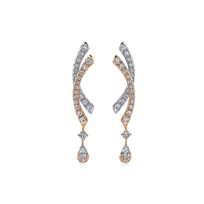 18K白色黄金及玫瑰金 耳環 | 周生生珠寶 | Diamond Symphony「鑽之頌」 | 96120E - 1
