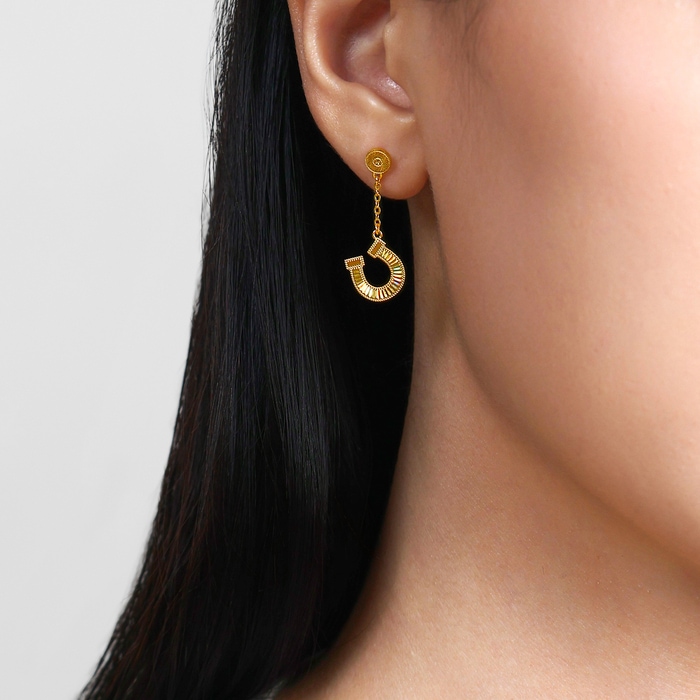 Solid Gold Earring | Chow Sang Sang Jewellery | Essence | 96141E - 2