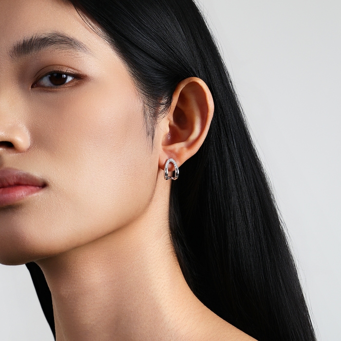 18K白色黄金 耳環 | 周生生珠寶 | 96171E - 3