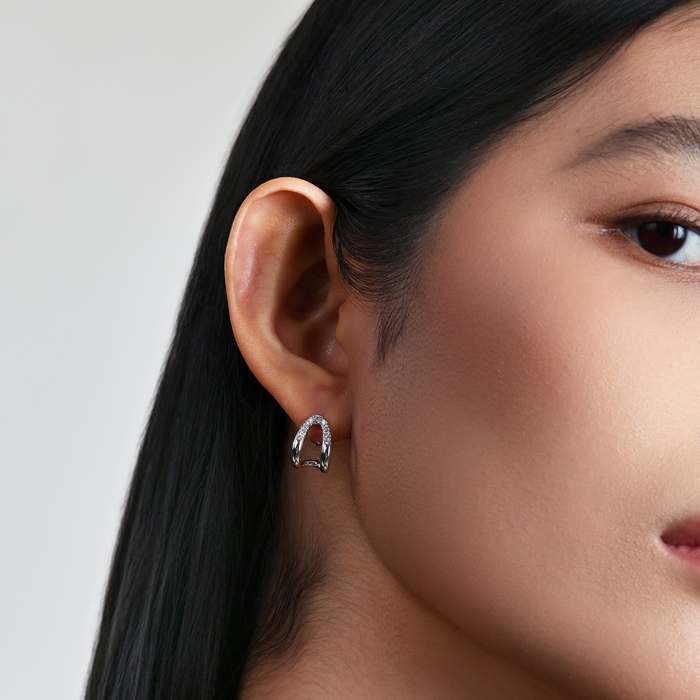 18K白色黄金 耳環 | 周生生珠寶 | 96171E - 2