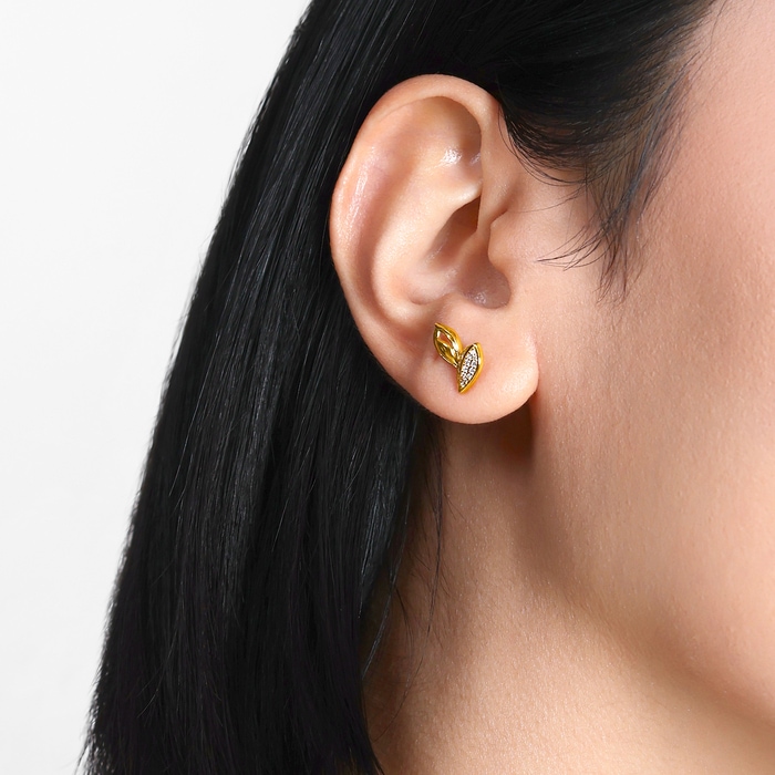Solid Gold Earring | Chow Sang Sang Jewellery | 96184E - 2