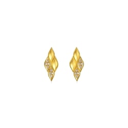 999 Gold  Diamond Earrings