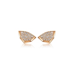 'Harmony' 18K Rose Gold Diamond Earrings
