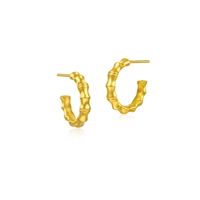 Solid Gold Earring | Chow Sang Sang Jewellery | Cultural Blessings | 96384E - 2