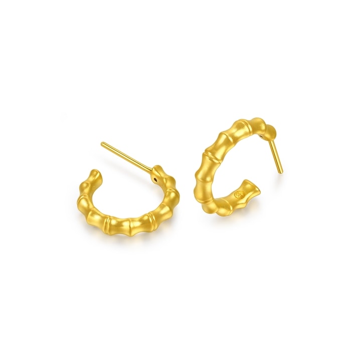 Solid Gold Earring | Chow Sang Sang Jewellery | Cultural Blessings | 96384E - 3
