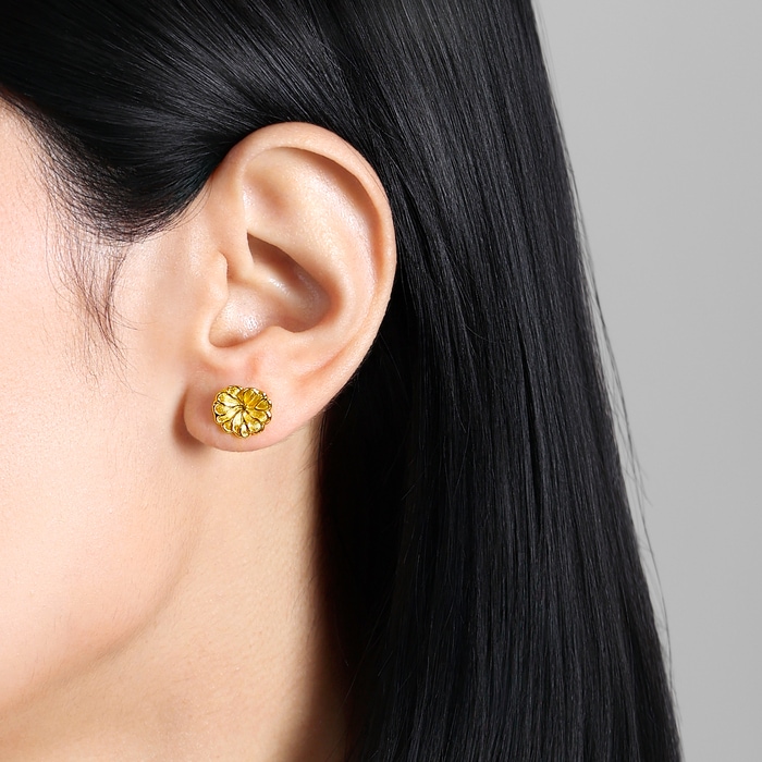 Solid Gold Earring | Chow Sang Sang Jewellery | 96415E - 2