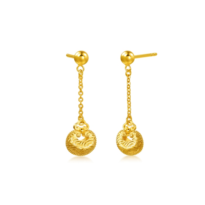 999.9黃金 耳環 | 周生生珠寶 | Essence「永」 | 96432E - 2